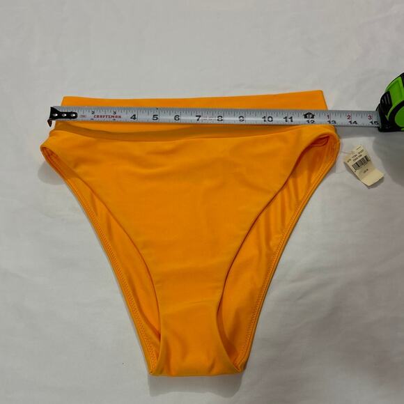 NWT Aerie Orange Medium 2 Piece Bathing Suit Set Swim Beach Summer Coverage - Picture 8 of 10